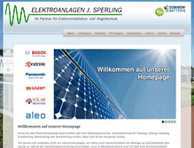 Tablet Screenshot of elektroanlagen-sperling.de